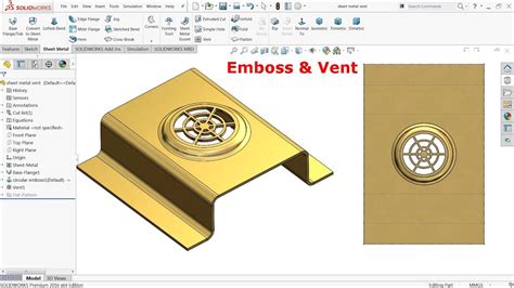 solidworks emboss sheet metal|solidworks corrugated sheet metal.